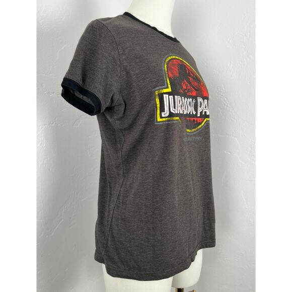 UNIVERSAL STUDIOS JURASSIC PARK Heathered Charcoal Grey T-shirt (Small) - Picture 5 of 9